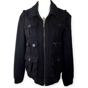 I.N.C. BLACK WOOL COAT SZ.M EUC.